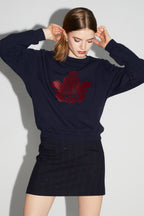 Sweatshirt Eddie Blason Bordeaux Fabriqué Au Portugal