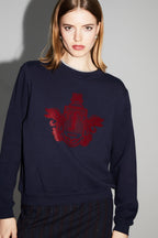 Sweatshirt Eddie Blason Bordeaux Fabriqué Au Portugal