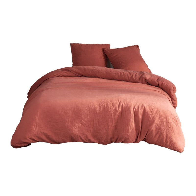Parure De Lit - Gaze De Coton  - Terracotta