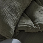 Gaze De Coton - Parure De Lit - Sauge