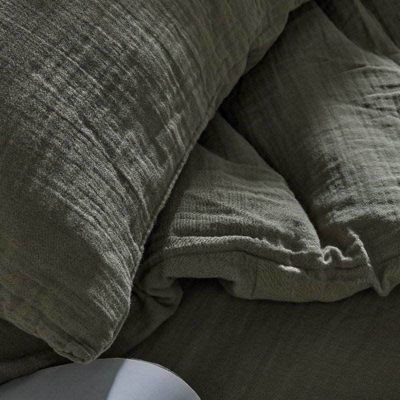 Parure De Lit - Gaze De Coton  - Sauge