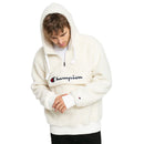 Sweat À Capuche Champion Half Zip Top - Blanc Cassé, Noir