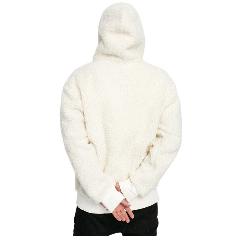 Sweat À Capuche Champion Half Zip Top - Blanc Cassé, Noir