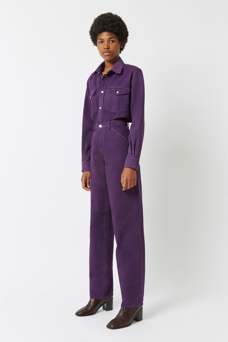 Hall Vaqueros color block - PURPLE denim