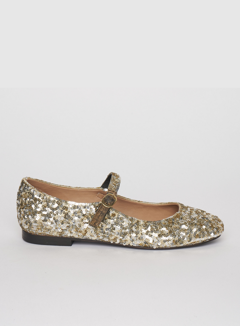 Ballerines Claudia Sequins - Or/Argent