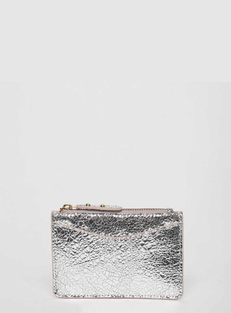 Porte Carte Elmo Foil - Argent