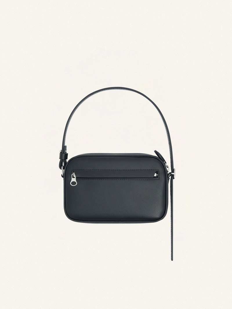 Sac Slim Camera Logo Ac En Cuir - Courrèges - Black