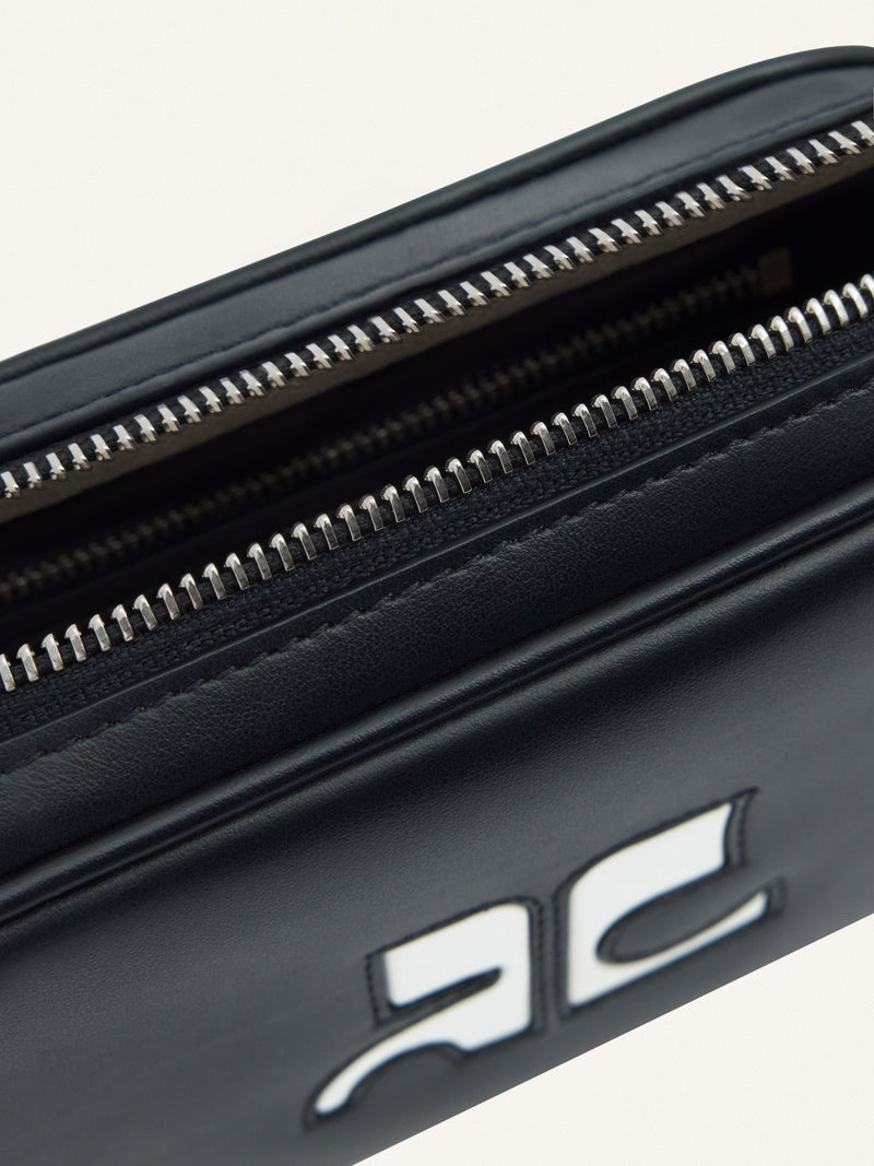 Sac Slim Camera Logo Ac En Cuir - Courrèges - Black