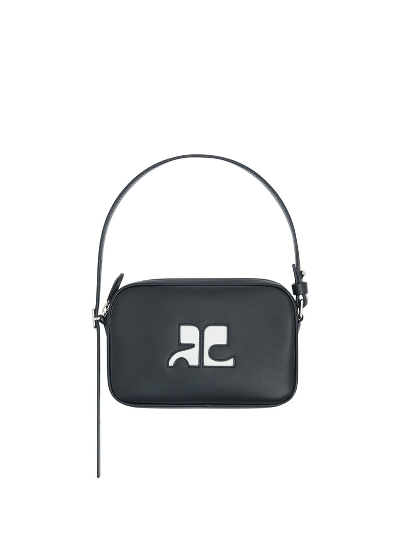 Sac Slim Camera Logo Ac En Cuir - Courrèges - Black