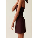 Vestido Corto Capuchino Sin Tirantes