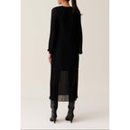 Transparent Pleated Long Dress