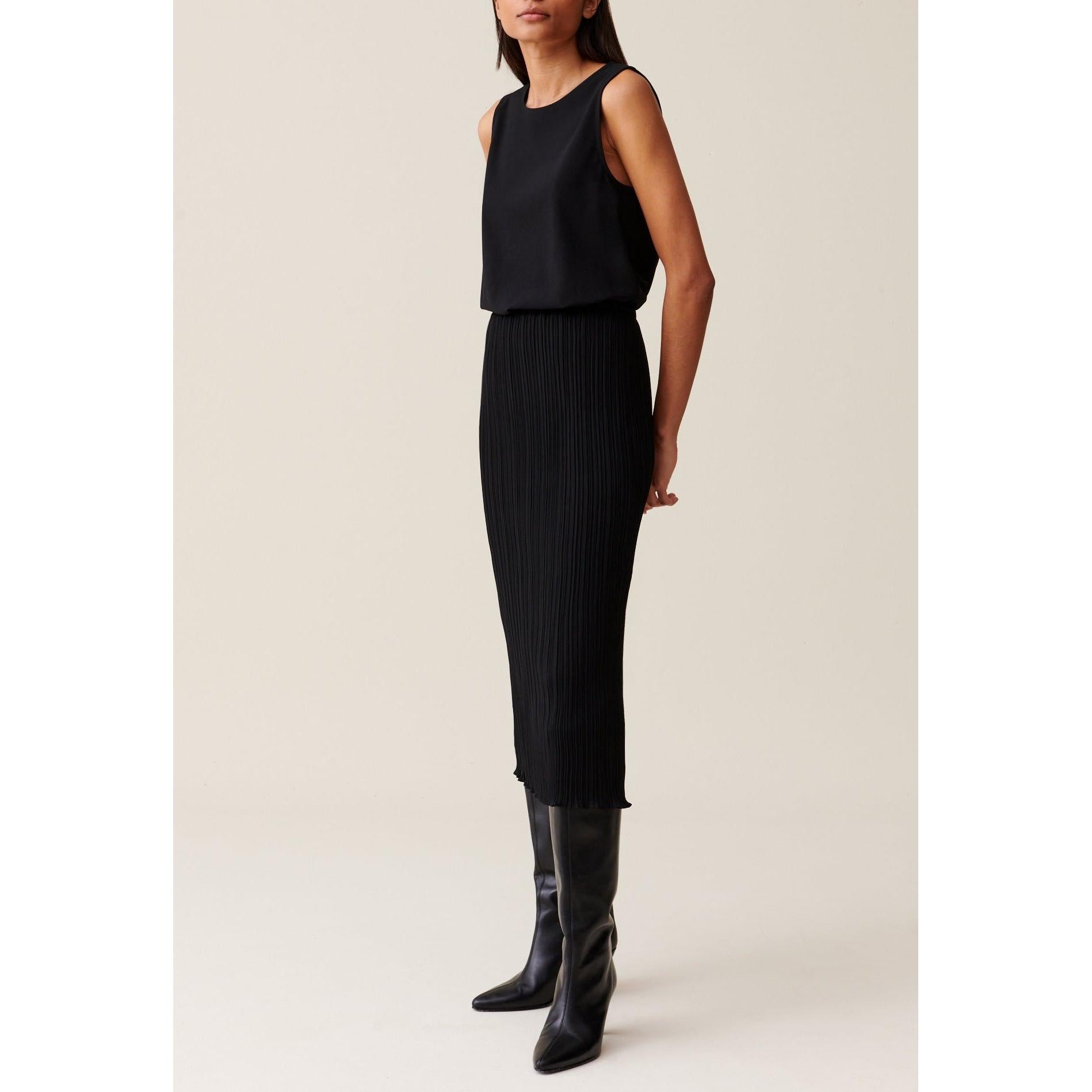 Robe 7/8Ème Col Rond Élastiquée
