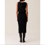 Robe 7/8Ème Col Rond Élastiquée