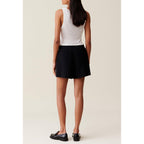 Buttoned Wrap Skirt Shorts