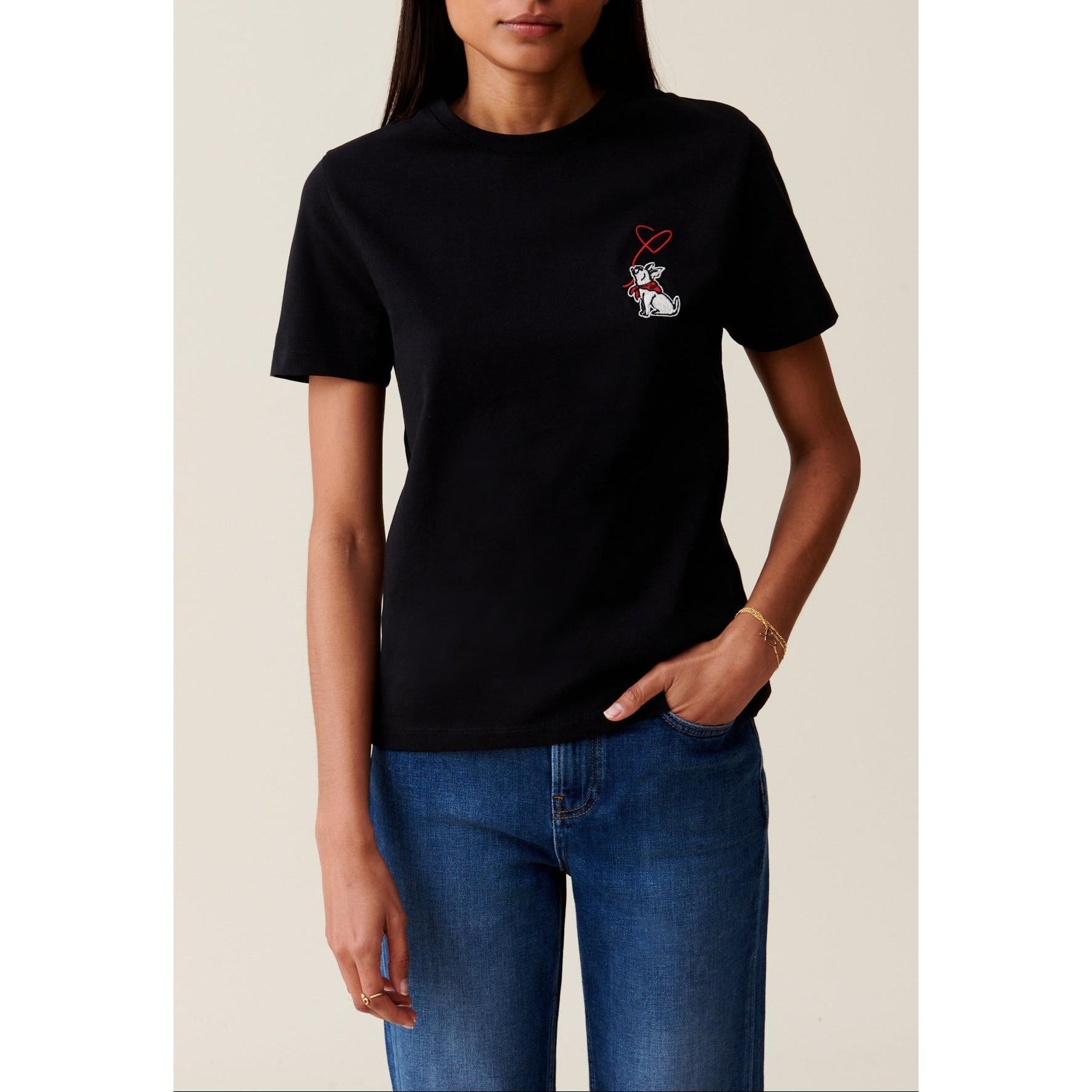 Claudie Pierlot - T-Shirt Jean Toto Manches Courtes