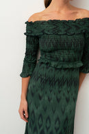 Robe Bardot - Vert