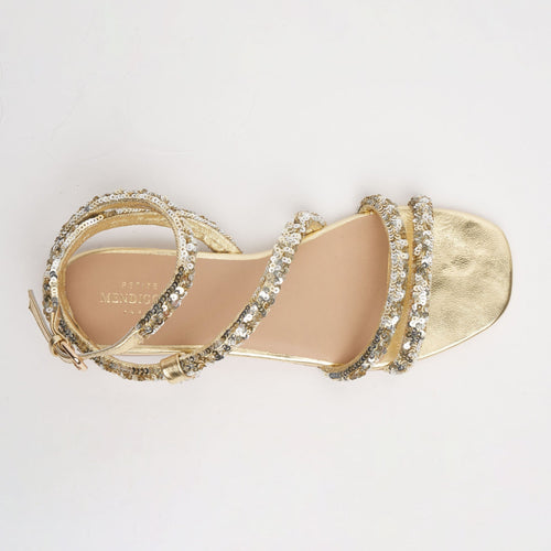 Catherine Flat Sandals - Gold & Silver