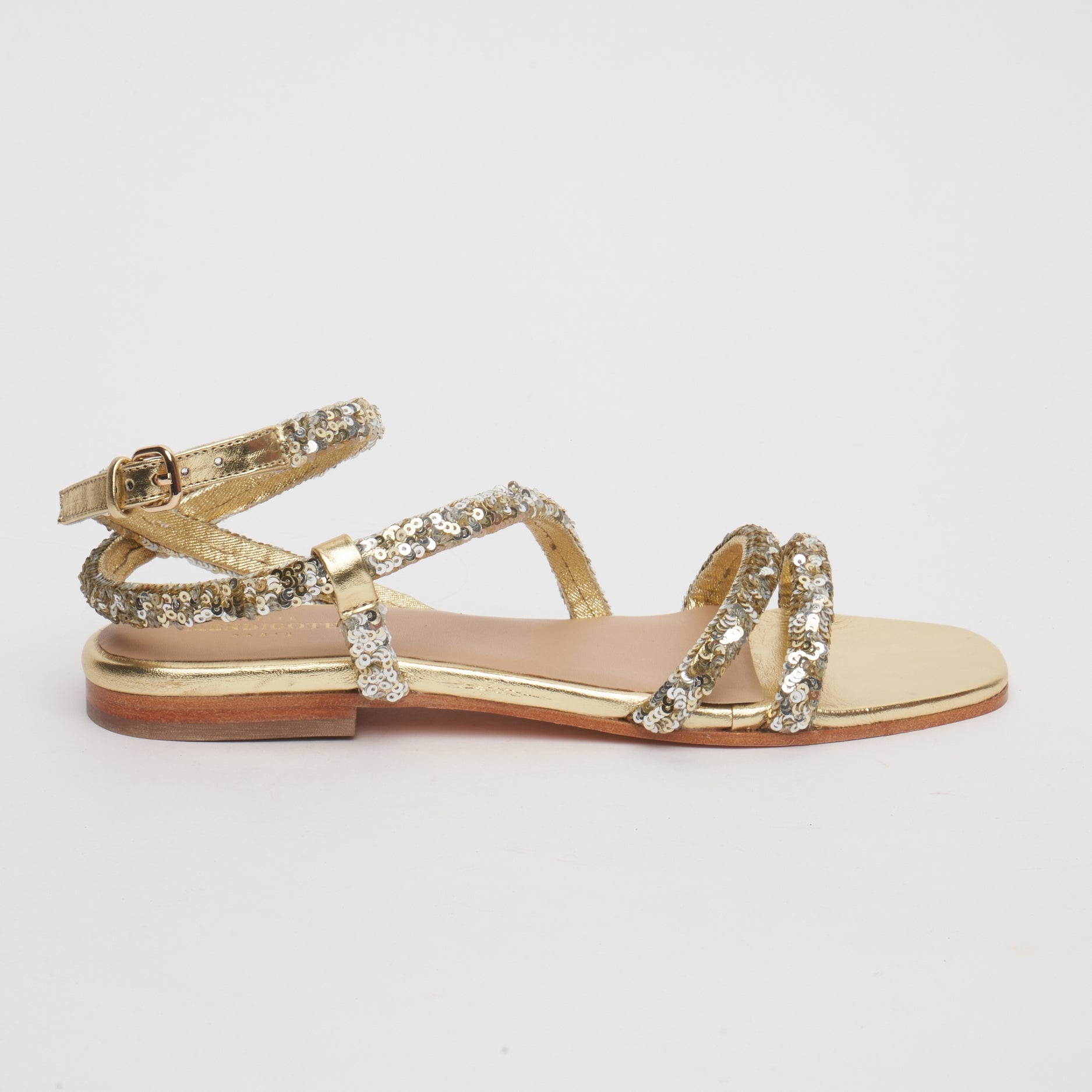 Catherine Flat Sandals - Gold & Silver