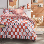 Sunshine - Parure De Lit Motif 17.16 - Terracotta