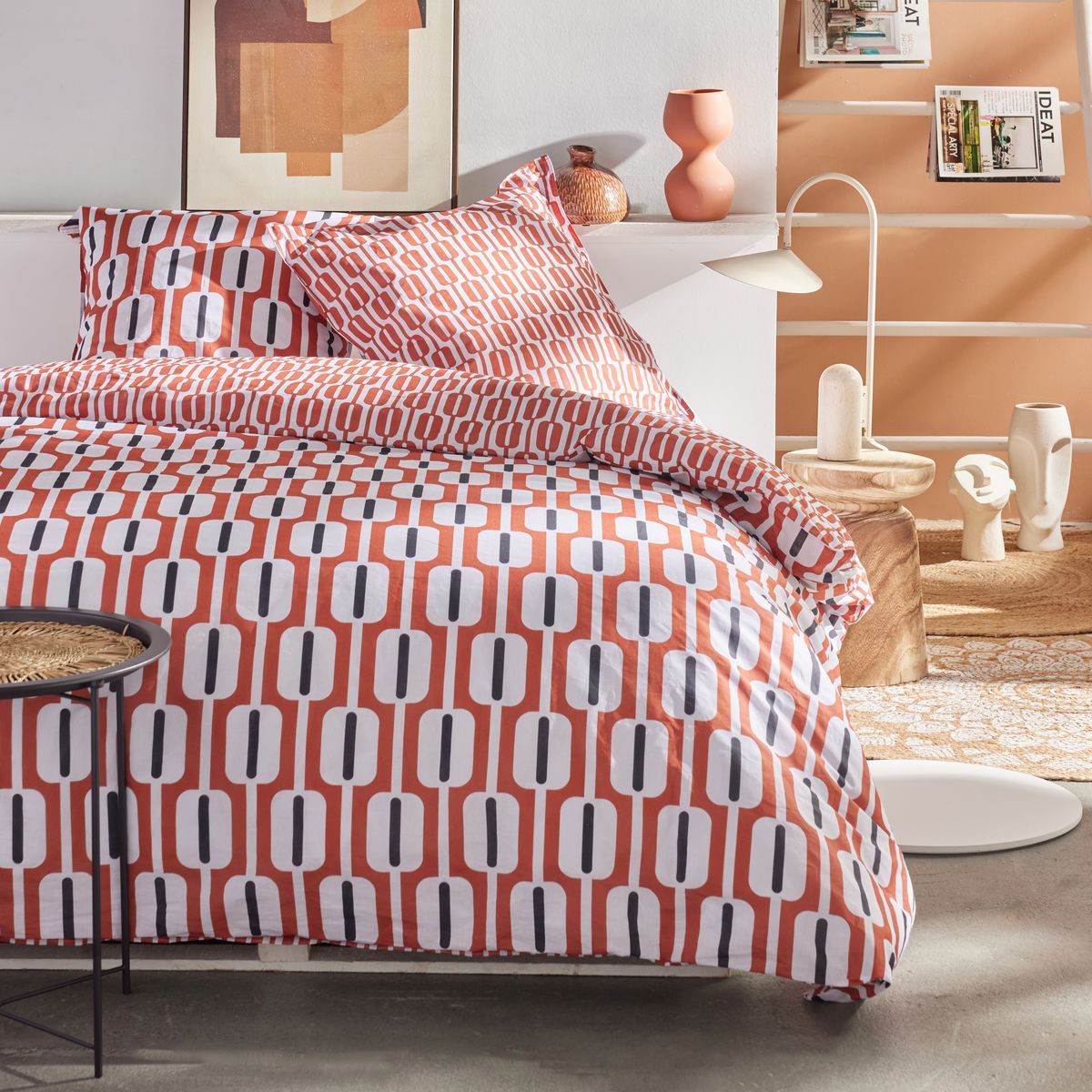Sunshine - Parure De Lit Motif 17.16 - Terracotta