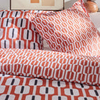 Sunshine - Parure De Lit Motif 17.16 - Terracotta