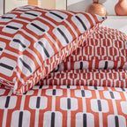 Sunshine - Parure De Lit Motif 17.16 - Terracotta