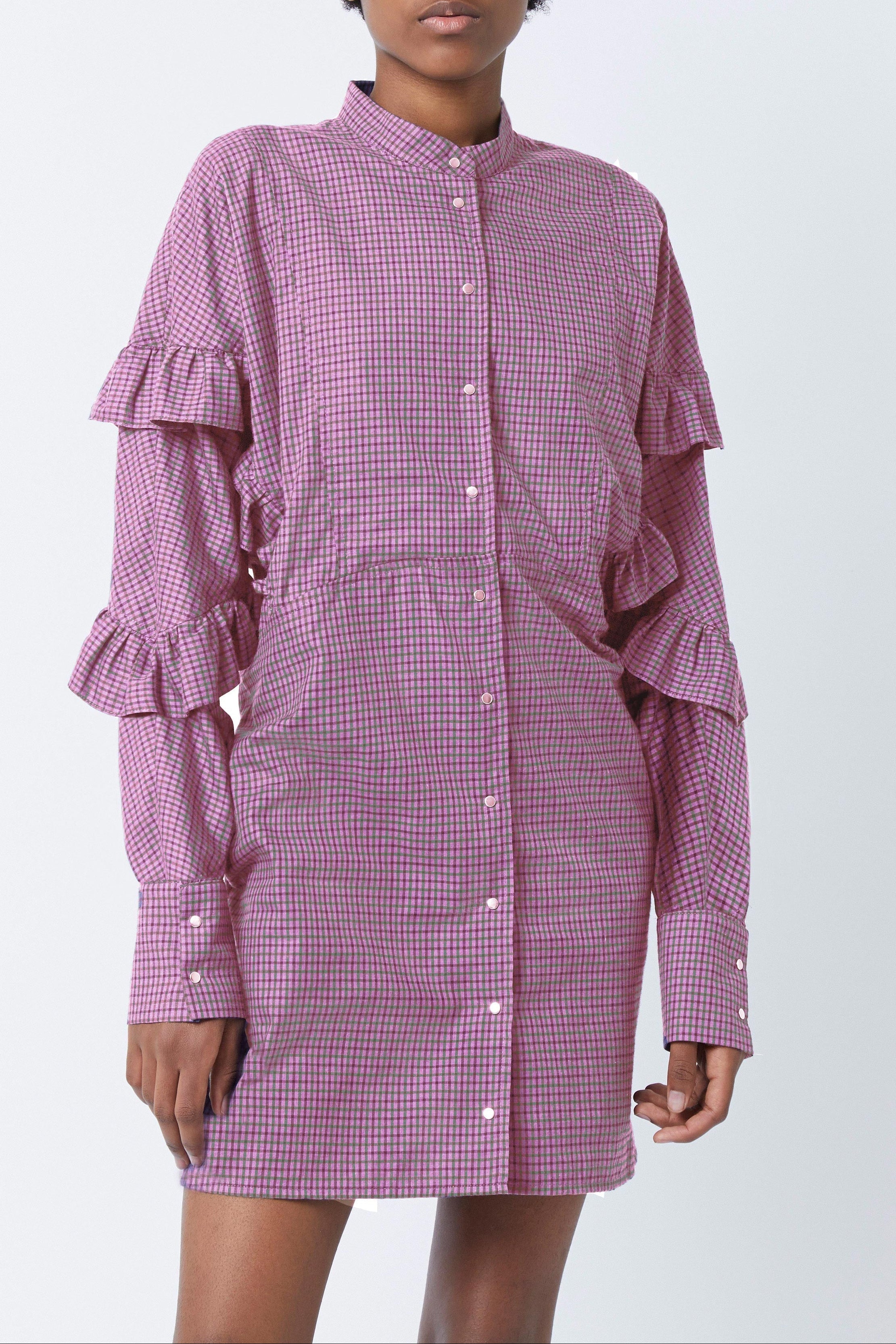 Robe Tell Isaac - geometrique Rose