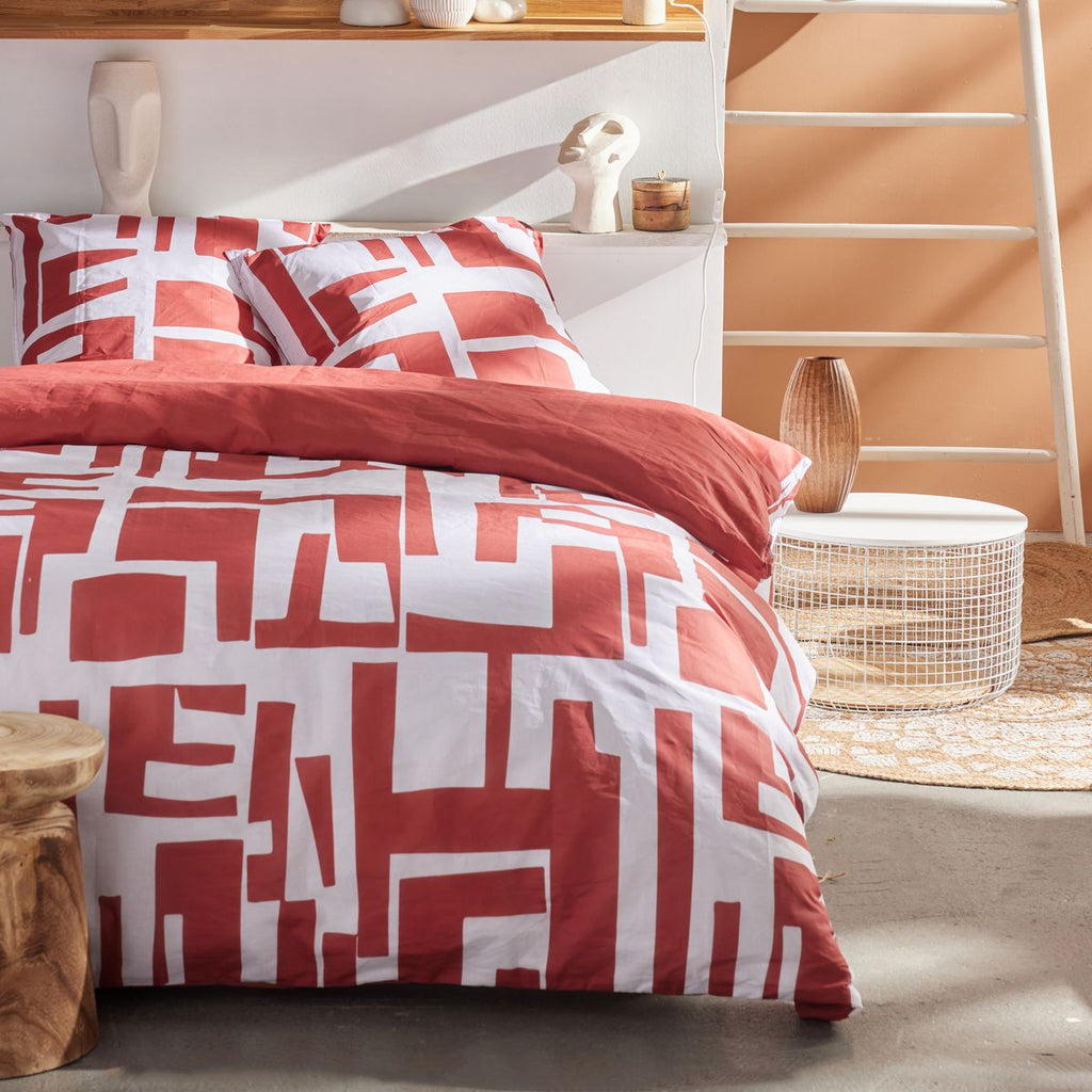Sunshine - Juego De Cama Estampado 17.32 - Rojo