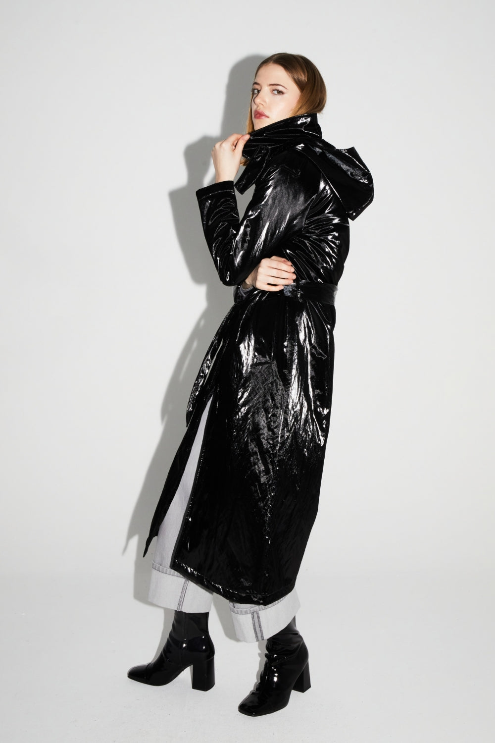 Trench Lauren Mercurio Black Fabriqué En Italie
