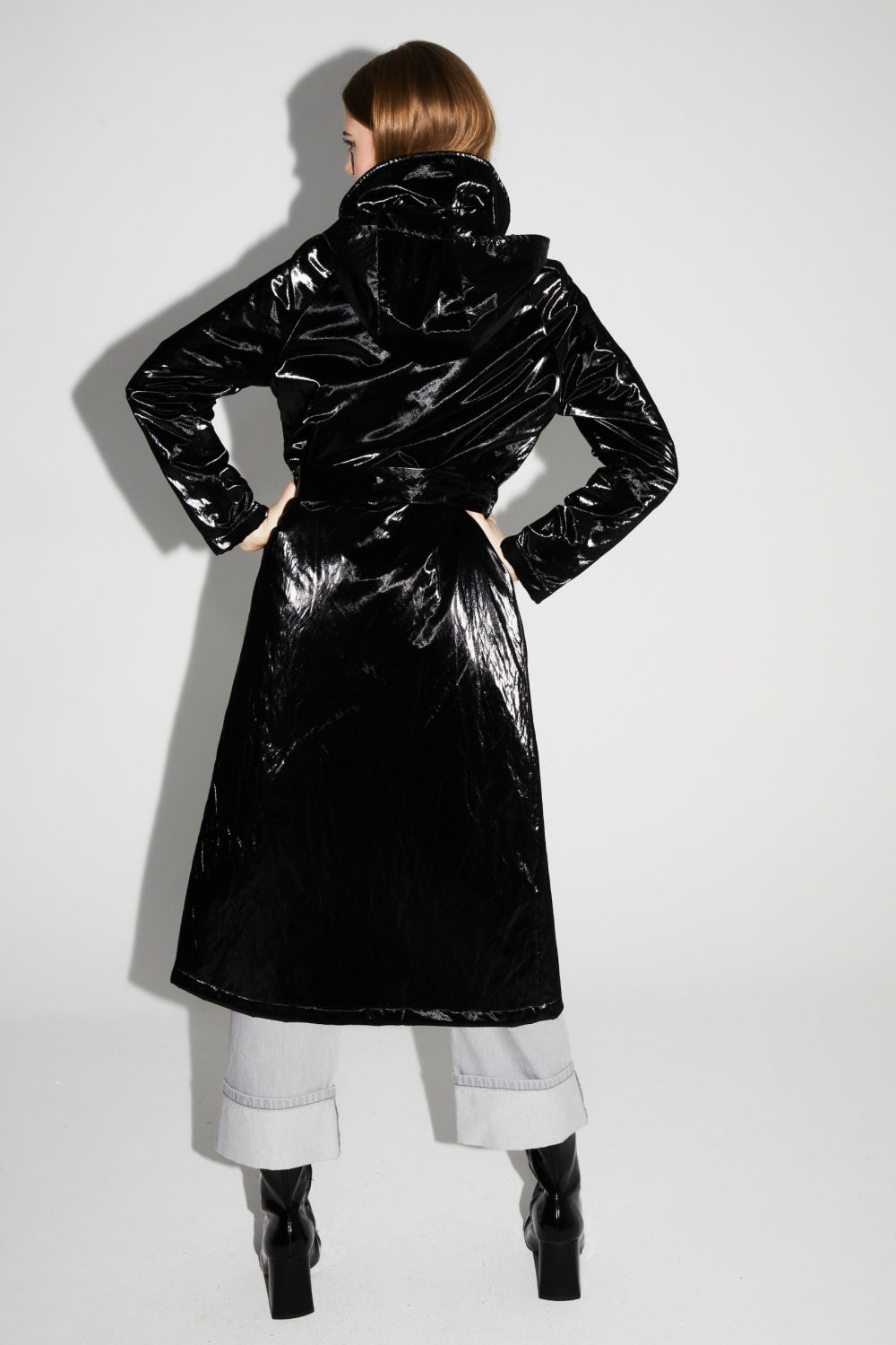 Trench Lauren Mercurio Black Fabriqué En Italie