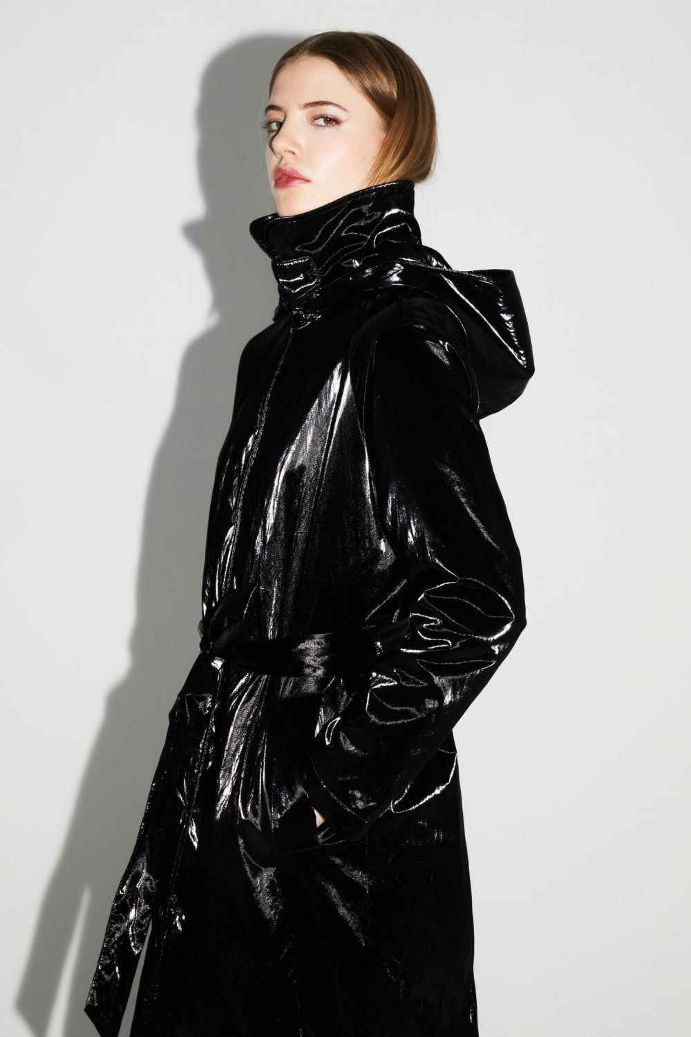 Trench Lauren Mercurio Black Fabriqué En Italie