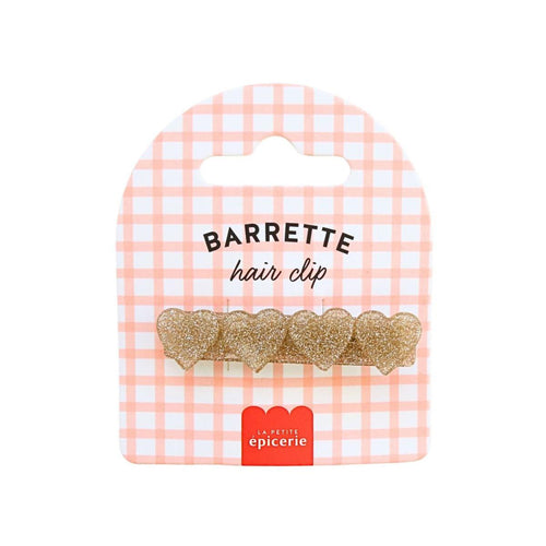 Hair Barrette - Golden Heart