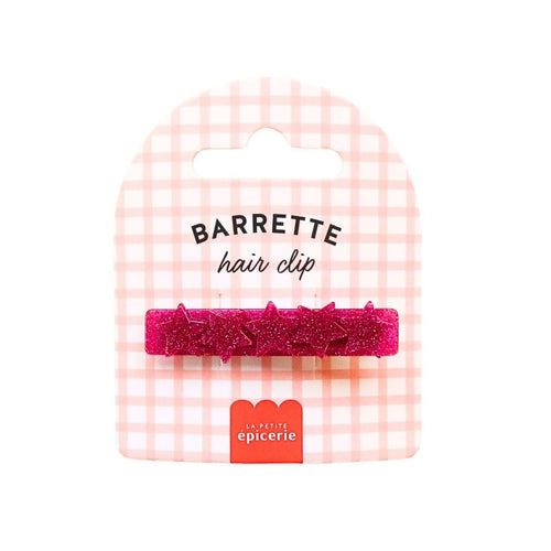 Hair Barrette - Fuchsia Star