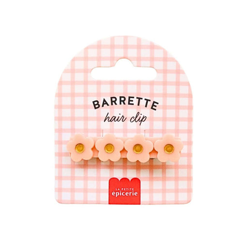 Hair Barrette - Peach Flower