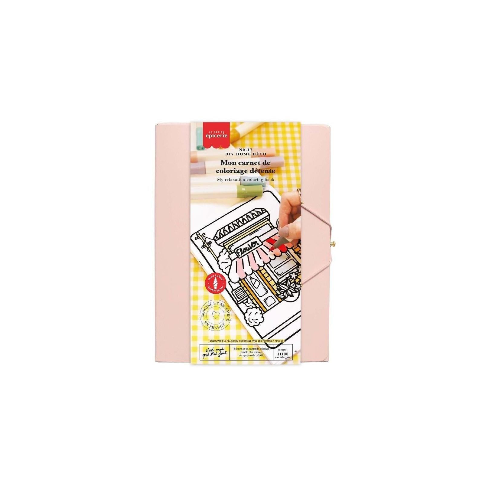 Kit Diy Home Déco - Mon Carnet De Coloriage Détente