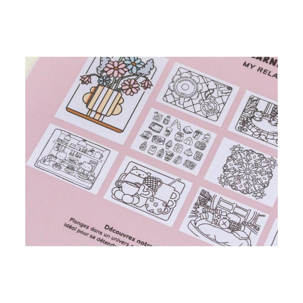 Kit Diy Home Déco - Mon Carnet De Coloriage Détente