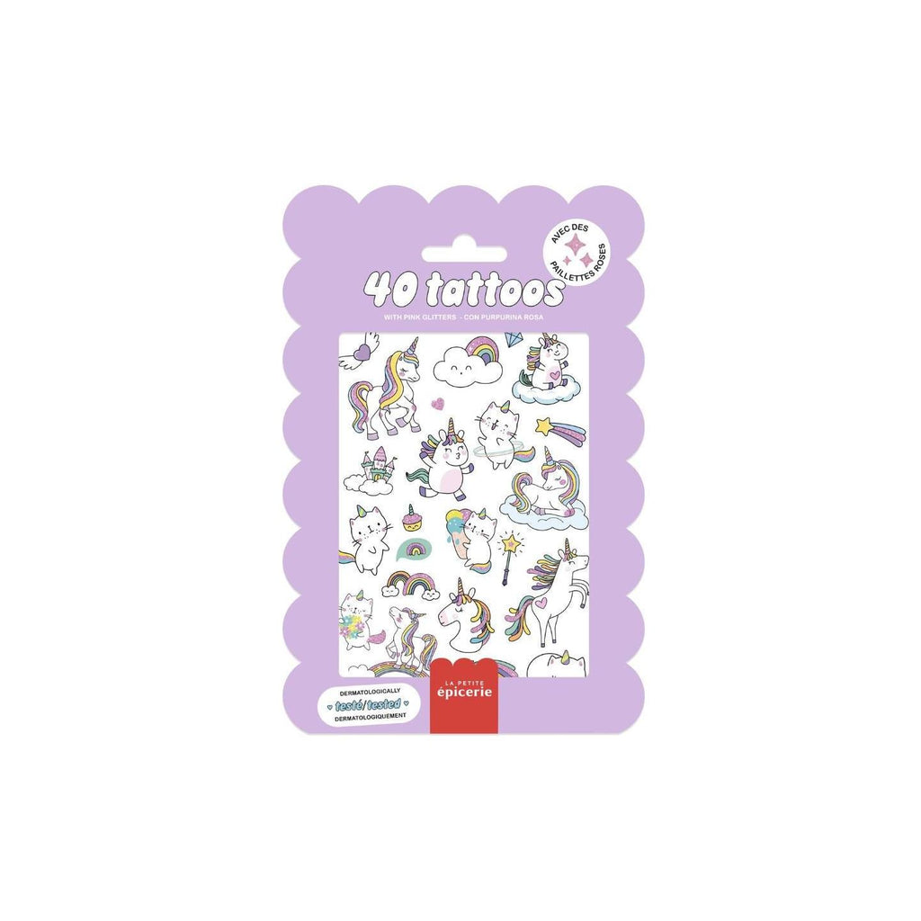 Pack of 40 Tattoos - Unicorns
