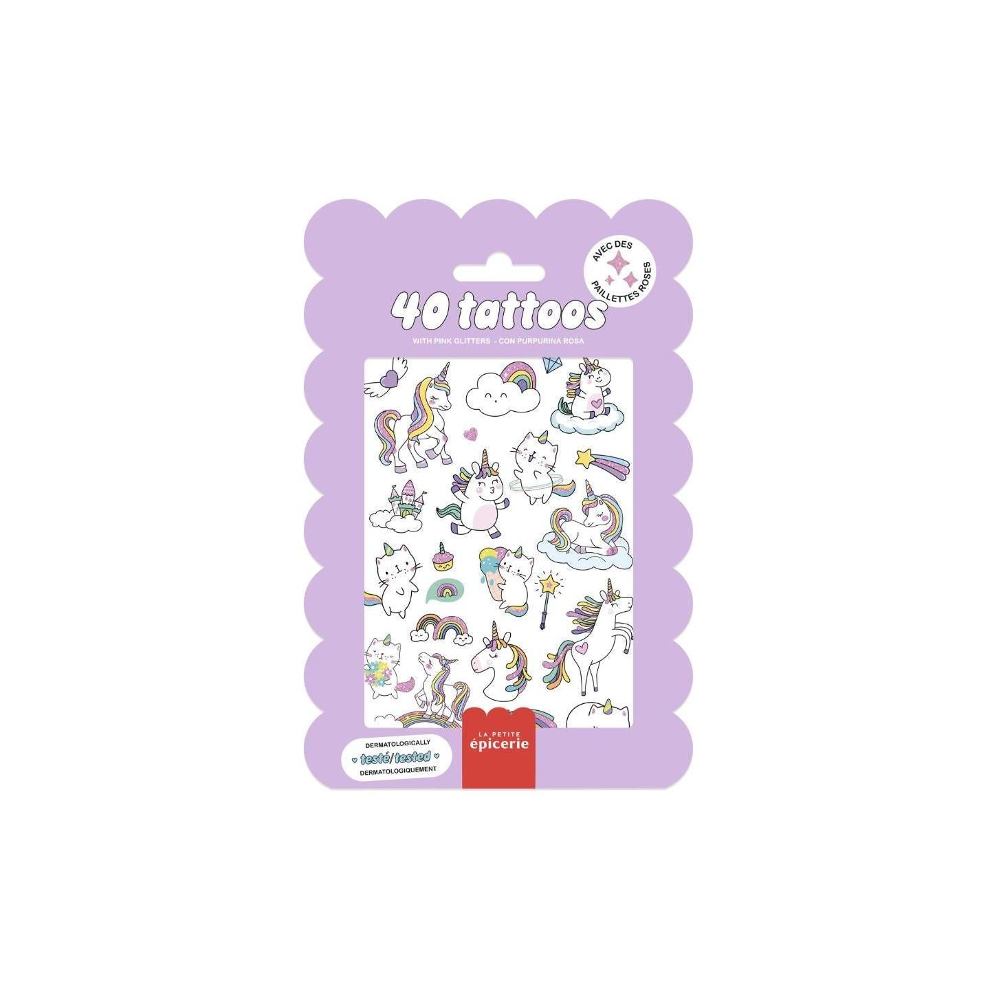 Pack of 40 Tattoos - Unicorns