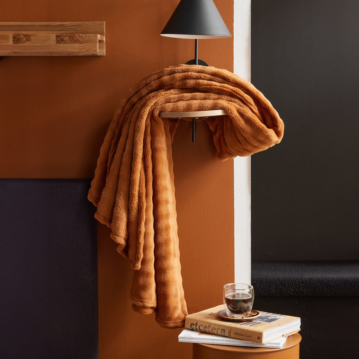 Moka - Plaid Damero - Bronce