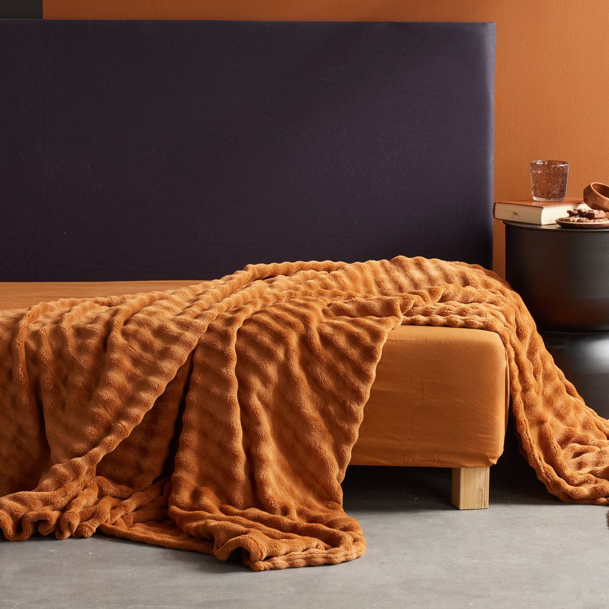 Moka - Plaid Damero - Bronce
