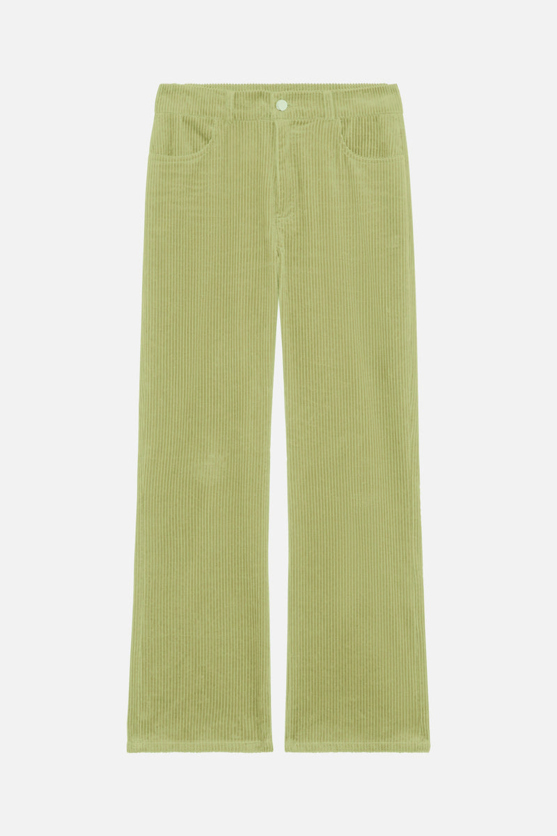 Pantalon Selva velours VERT TILLEUL