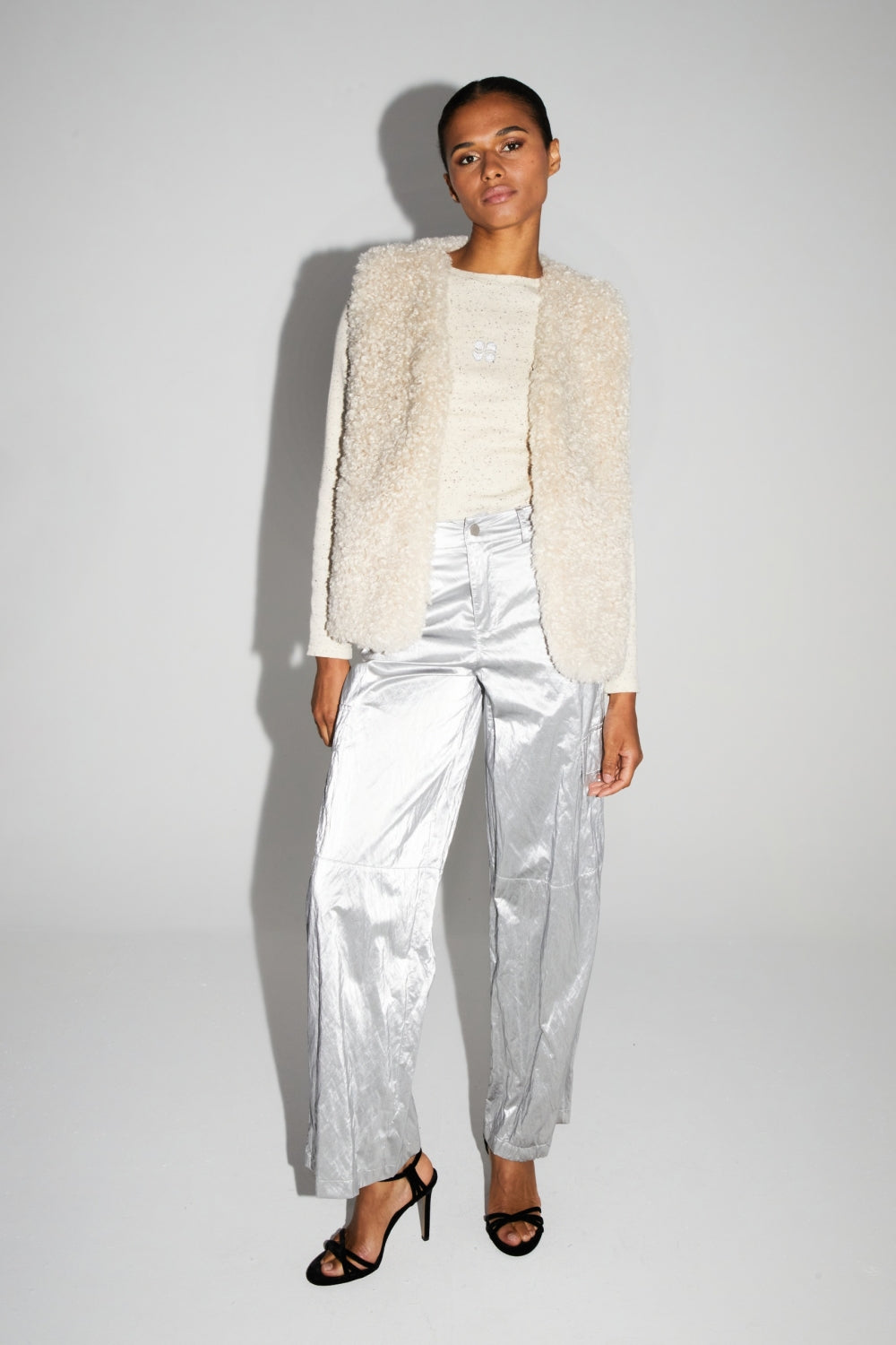 Pantalon Cargo Nolan Mercurio Silver Fabriqué En Italie