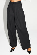 Pantalon Astrid Noir Eclat Fabriqué En Italie