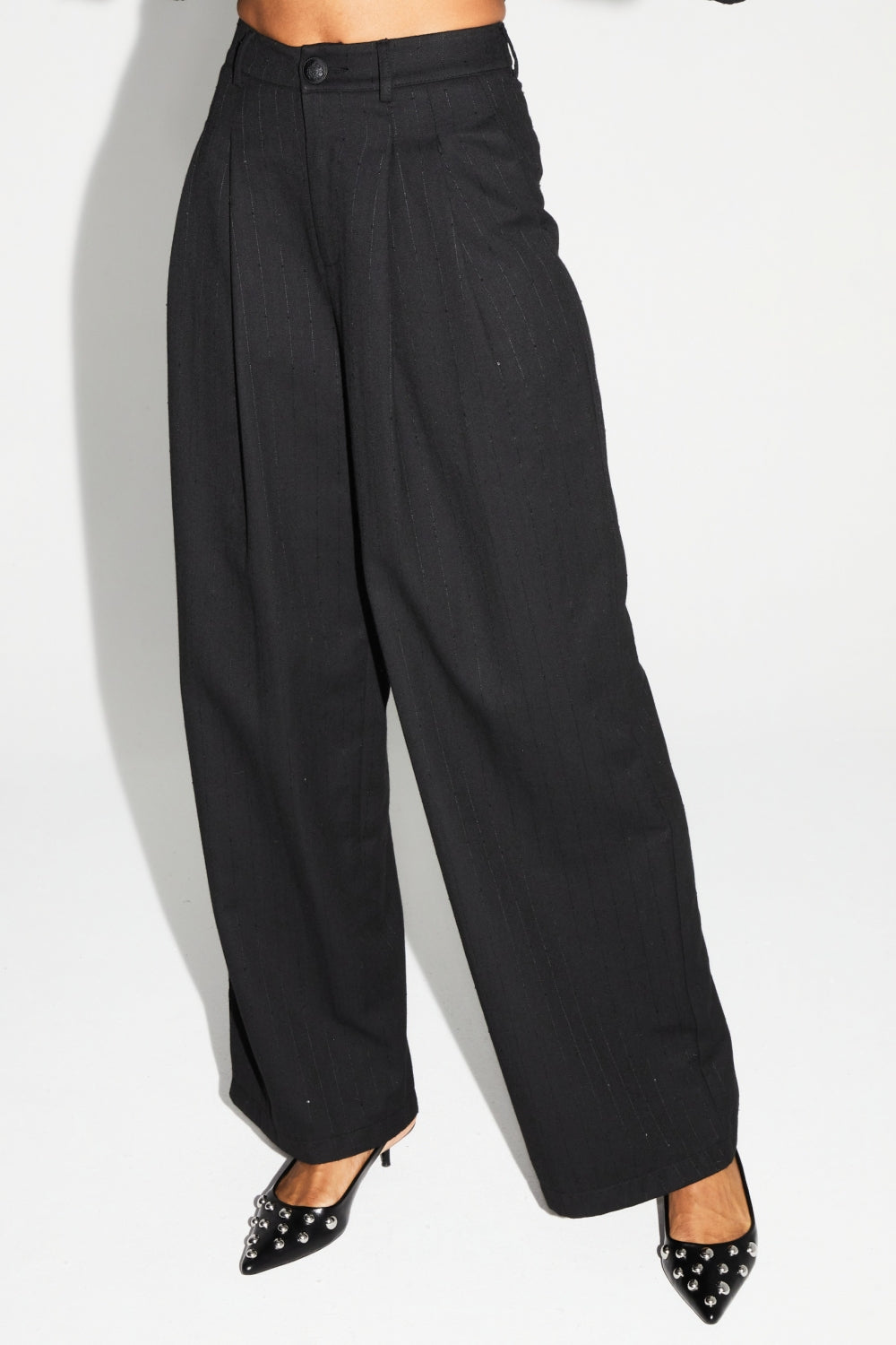 Pantalon Astrid Noir Eclat Fabriqué En Italie