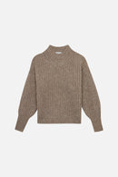 LENNON RIBS ECRU FLAME SWEATER