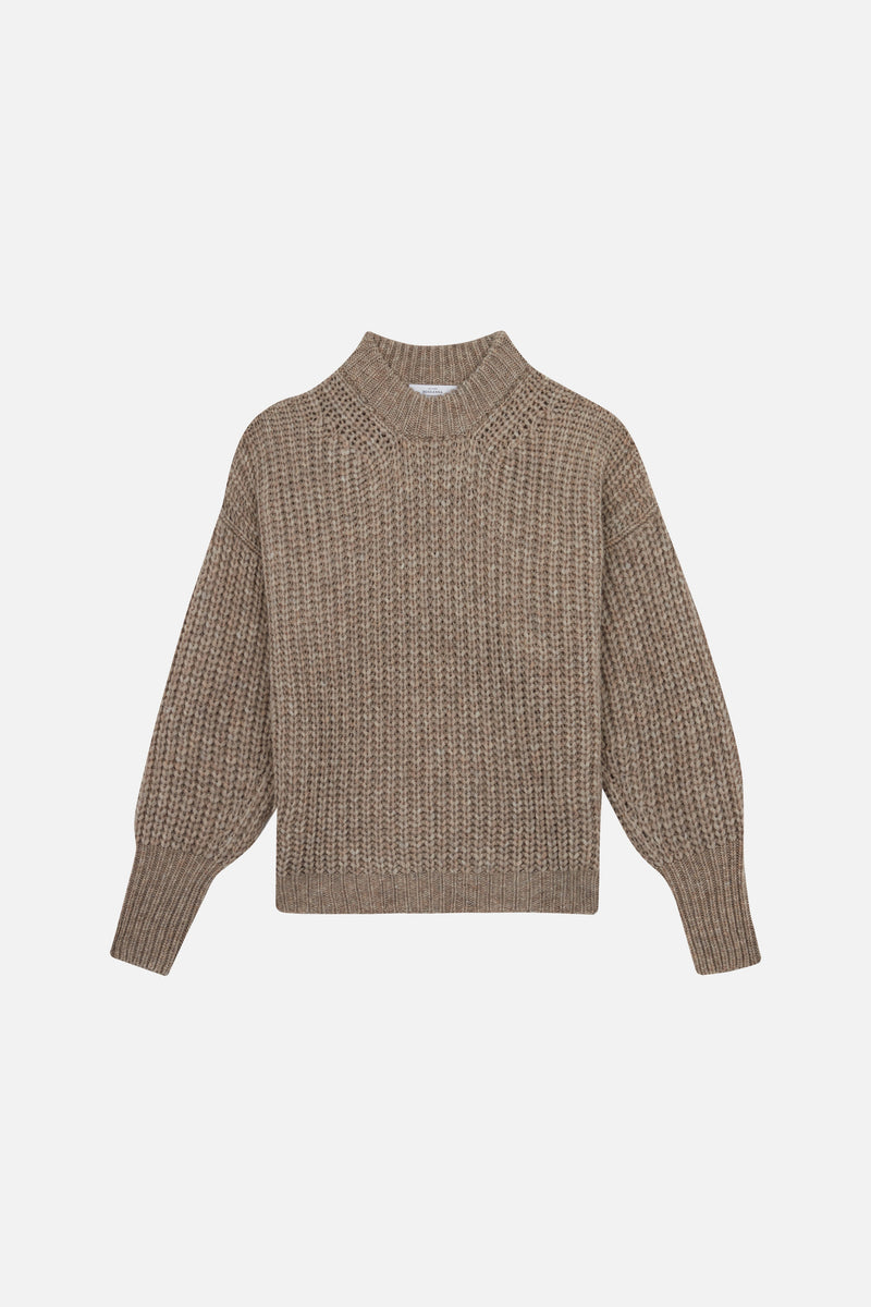 LENNON RIBS ECRU FLAME SWEATER