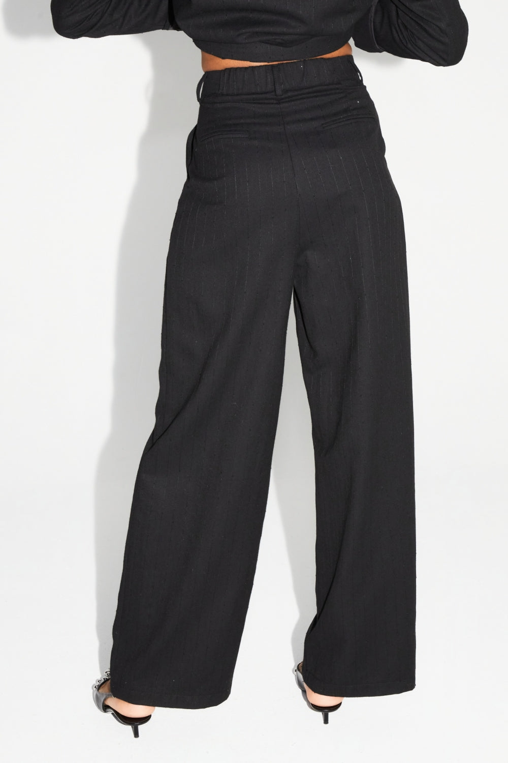 Pantalon Astrid Noir Eclat Fabriqué En Italie