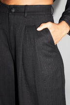 Pantalon Astrid Noir Eclat Fabriqué En Italie