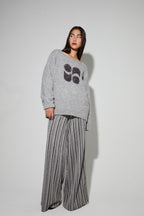 Pantalon Charlie Rayures Silver Fabriqué En Italie