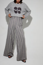 Pantalon Charlie Rayures Silver Fabriqué En Italie